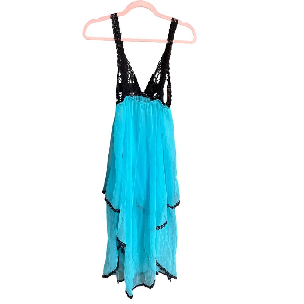 Vintage Jill Andrea New York Lingerie Dress Lace Flowy Fairy‎ Whimsical Medium - Picture 4 of 8